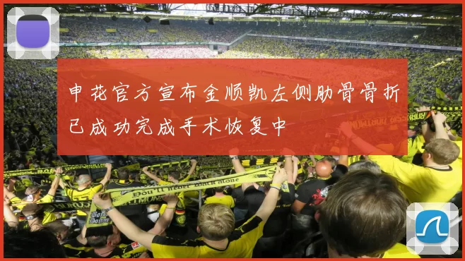 申花官方宣布金顺凯左侧肋骨骨折已成功完成手术恢复中